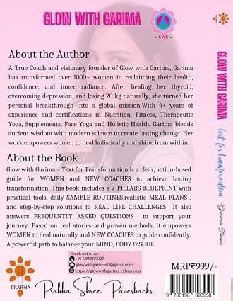 Glow with Garima Book Back Cover
